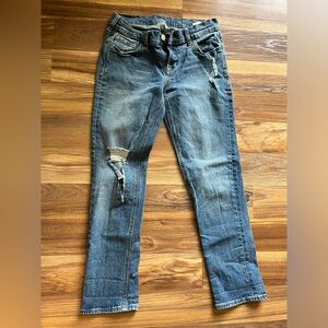 Classic Blue Distressed Women's Jeans